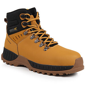 Grindstone S3 waterproof safety boots - Honey/Black, UK 6