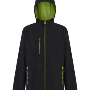 Navigate 2-layer hooded softshell jacket - Black/Lime, M