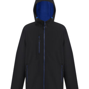 Navigate 2-layer hooded softshell jacket - Black/New Royal, S