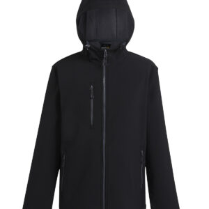 Navigate 2-layer hooded softshell jacket - Black/Seal, S