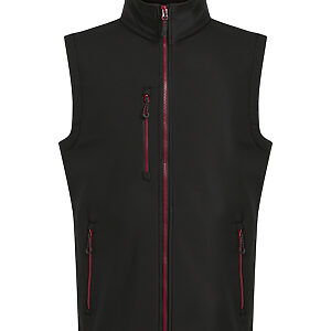 Navigate 2-layer softshell bodywarmer - Black/Classic Red, S
