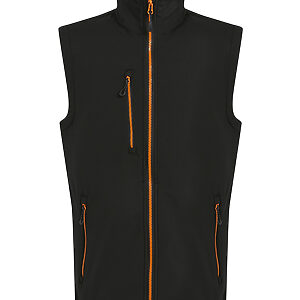 Navigate 2-layer softshell bodywarmer - Black/Orange Pop, S