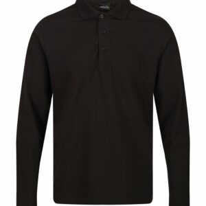 Pro 65/35 long sleeve polo - Black, XS