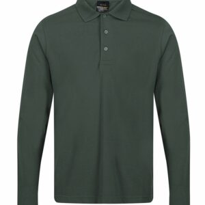 Pro 65/35 long sleeve polo - Dark Green, XS