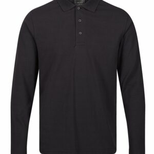 Pro 65/35 long sleeve polo - Seal Grey, XS