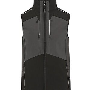 4-Tex stretch 3-layer softshell bodywarmer - Slate Grey/Black, S