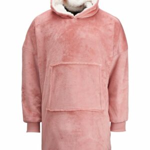The Ribbon oversized cosy reversible sherpa hoodie - Pink, One size