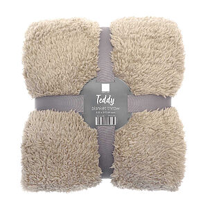 The Ribbon teddy bear fabric throw - Natural, One size