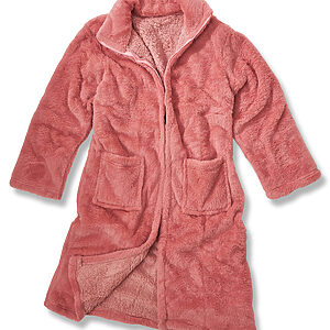 Luxury eskimo faux fur zipped gown - Pink, One size