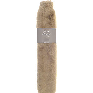 Super luxury faux fur long hot water bottle and cover - Natural, One size