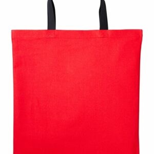 Varsity cotton shopper short handle - Fire Red/Black, One size