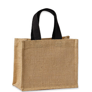 Jute shopper - Natural/Black, S