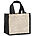 Jute canvas panel shopper