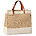 Adley jute with faux leather tote