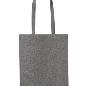 Recycled cotton shopper long handle - Black Marl, One size