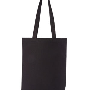 Recycled premium canvas ‘flat base’ shopper - Black, One size