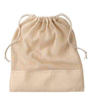 Cotton mesh bag - Natural, One size
