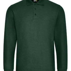 Pro long sleeve polo - Bottle* Green, S