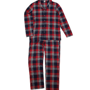 Men's tartan lounge Set - Red/Navy Check, XS