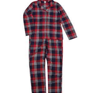 Women's tartan lounge Set - Red/Navy Check, XS