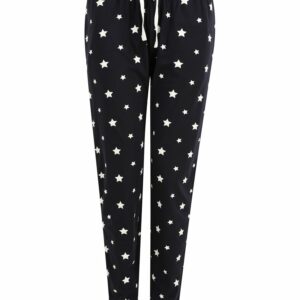 Women's cuffed lounge pants - Navy/White Stars, XS