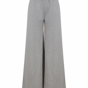 Women's sustainable fashion wide leg joggers - Heather Grey, XS