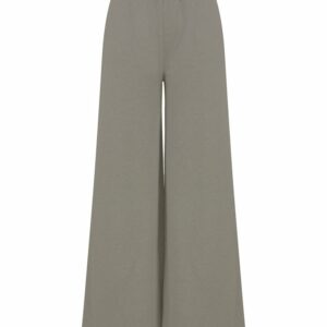 Women's sustainable fashion wide leg joggers - Khaki, XS