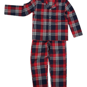 Kids tartan lounge set - Red/Navy Check, 3/4 Yrs