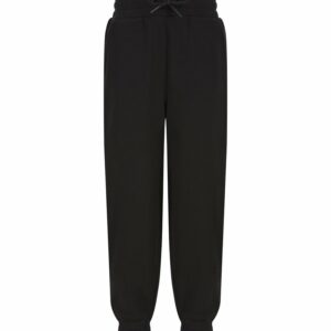 Kids sustainable fashion cuffed joggers - Black, 7/8 Yrs