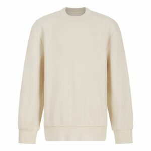 Kids sustainable fashion curved hem sweatshirt - Light Stone, 7/8 Yrs