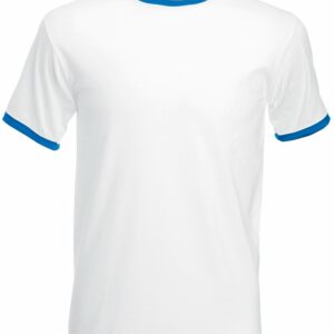 Ringer T - White/Royal Blue, S
