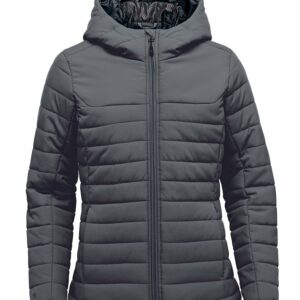 Women’s Nautilus quilted hooded jacket - Dolphin, S