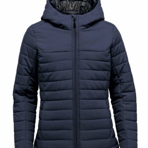 Women’s Nautilus quilted hooded jacket - Navy, S