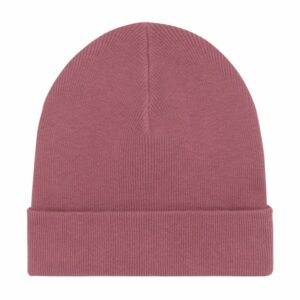 Rib beanie in unisex fit (STAU772) - Hibiscus Rose, One size