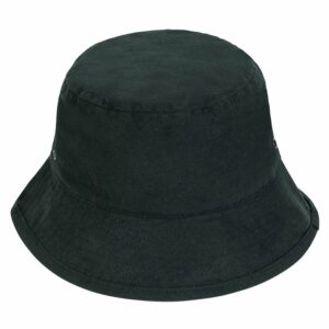 Bucket hat with metal eyelets (STAU893) - Black, S/M