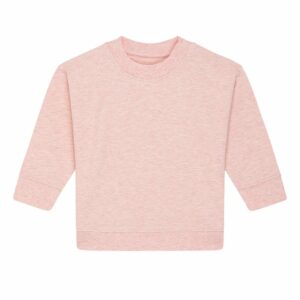 Baby Changer terry crew neck sweatshirt (STSB920) - Cream Heather Pink, 6/12 Months