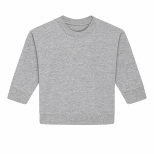 Baby Changer terry crew neck sweatshirt (STSB920) - Heather Grey, 6/12 Months