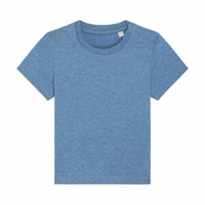 Baby Creator iconic babies' t-shirt (STTB918) - Mid Heather Blue, 0/6 Months