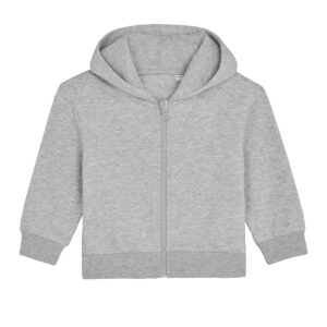 Baby Connector hoodie zip-through sweatshirt (STSB105) - Heather Grey, 6/12 Months