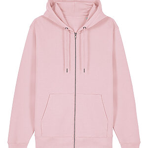 Unisex Cultivator 2.0 iconic zip-thru hoodie sweatshirt (STSU179) - Cotton Pink, XXS