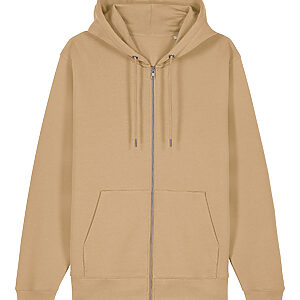 Unisex Cultivator 2.0 iconic zip-thru hoodie sweatshirt (STSU179) - Latte, XXS