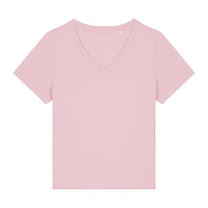 Women’s Stella Isla v-neck t-shirt (STTW176) - Cotton Pink, XS