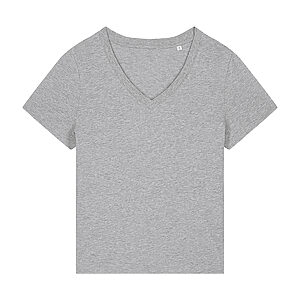 Women’s Stella Isla v-neck t-shirt (STTW176) - Heather Grey, XS