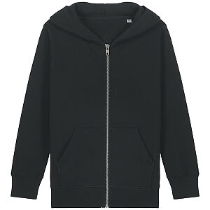 Kids Mini Cultivator 2.0 iconic zip-thru hoodie sweatshirt (STSK182) - Black, 3/4 Yrs