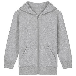 Kids Mini Cultivator 2.0 iconic zip-thru hoodie sweatshirt (STSK182) - Heather Grey, 3/4 Yrs