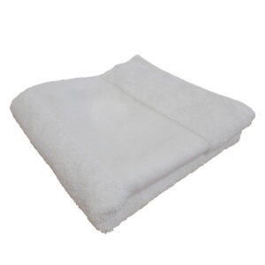 Organic bath towel with printable border - White, One size