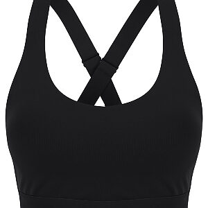 Medium impact core bra - Black, XXS