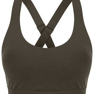 Medium impact core bra - Olive Green, XXS