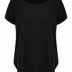 Scoop neck T - Black, XS