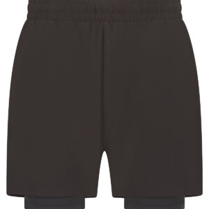 Double-layer sports shorts - Black* Black, S